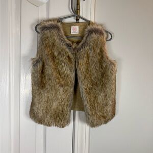 Wonder Nation Kids Faux Fur Vest in Tan
